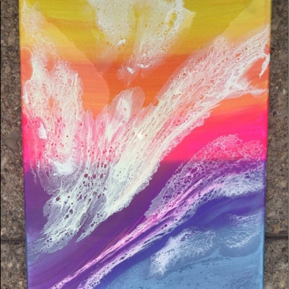 Sunrise🌞 Original Resin & Acrylic Painting - Picture 4 of 5